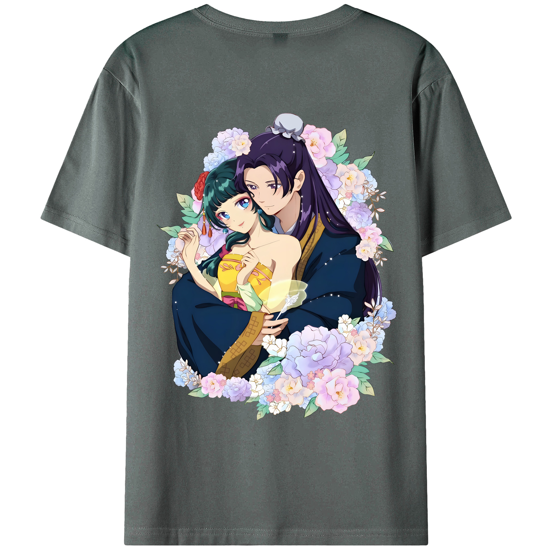 （画像用） 薬屋のひとりごと The Apothecary Diaries 綿100％ メンズ半袖Tシャツ（バックプリント） 通気性